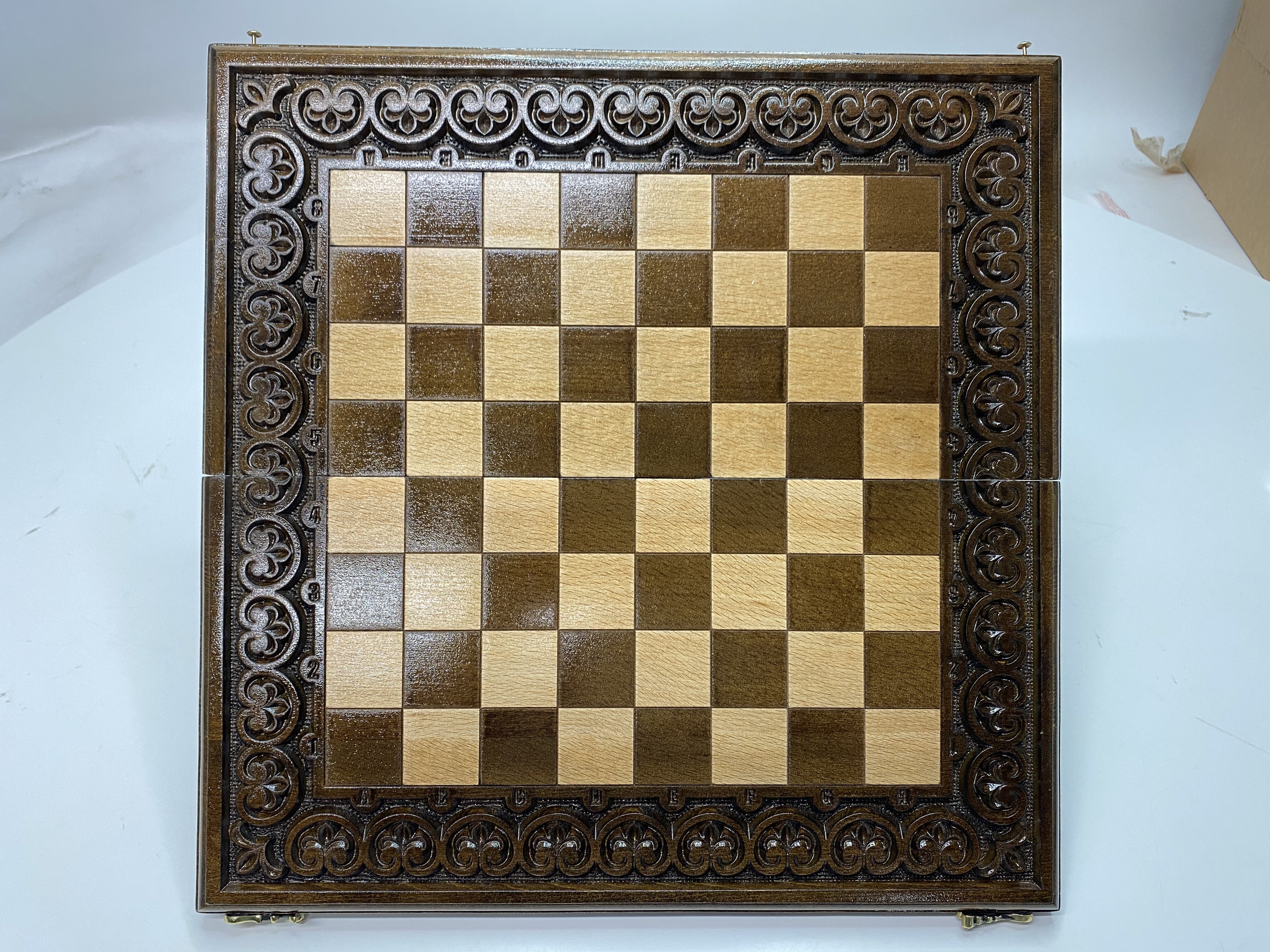 Chess Wooden Wooden Checker Board Solid Wood Pieces Folding Chess