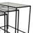 Pix Nesting Plant Stand Table Set Of 3, Black Metal, Rectangular Glass