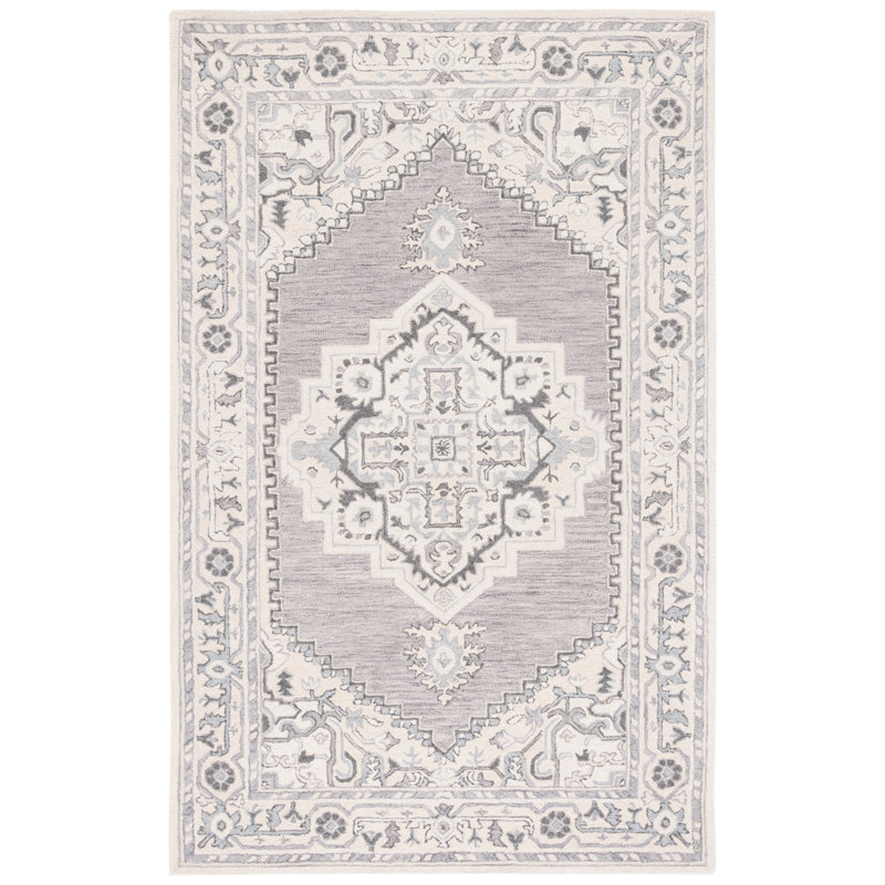 Tapis oriental en laine et coton touffeté à la main Metro, Rectangle 4 pi x 6 pi