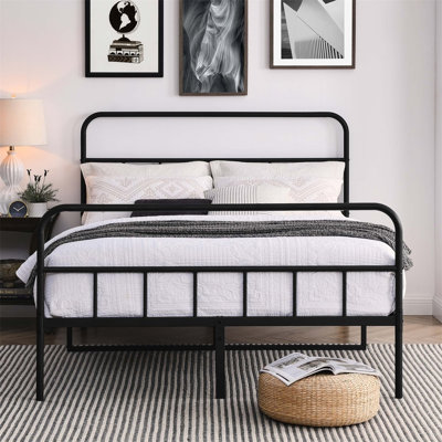 Wrought Iron Bed Frame, Metal Bed Frame, Iron Platform Bed Frame, Iron Canopy Bed Frame