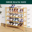 Range-chaussures à 5 niveaux en bambou