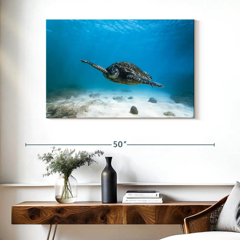 Crowle Blue Turtle, 26" H x 39" W