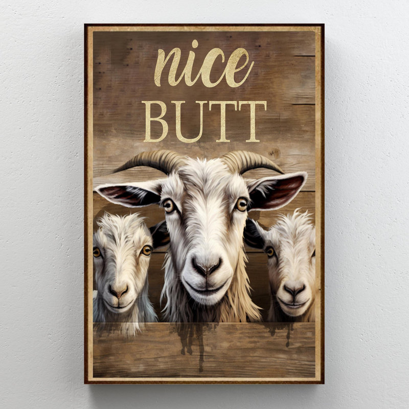 Kosovka " Goats Nice Butt ", 14" H x 11" W x 1.25" D