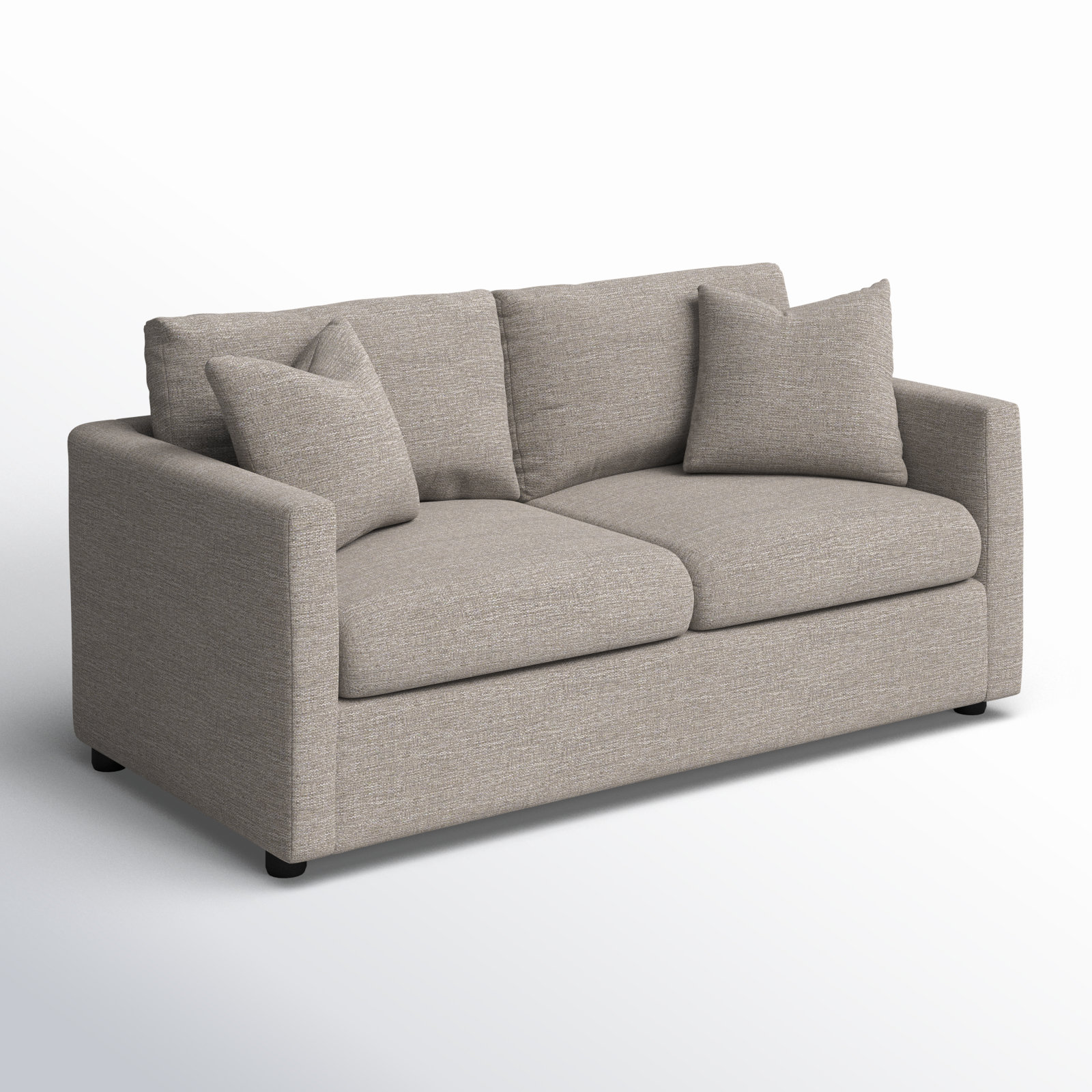 Godwin 67'' Upholstered, Drusky Linen Sustain® Basketweave