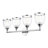 4 Light Polished Chrome Large Vanity Sconce With Mouth Blown Clear Glass-20810484-20810485