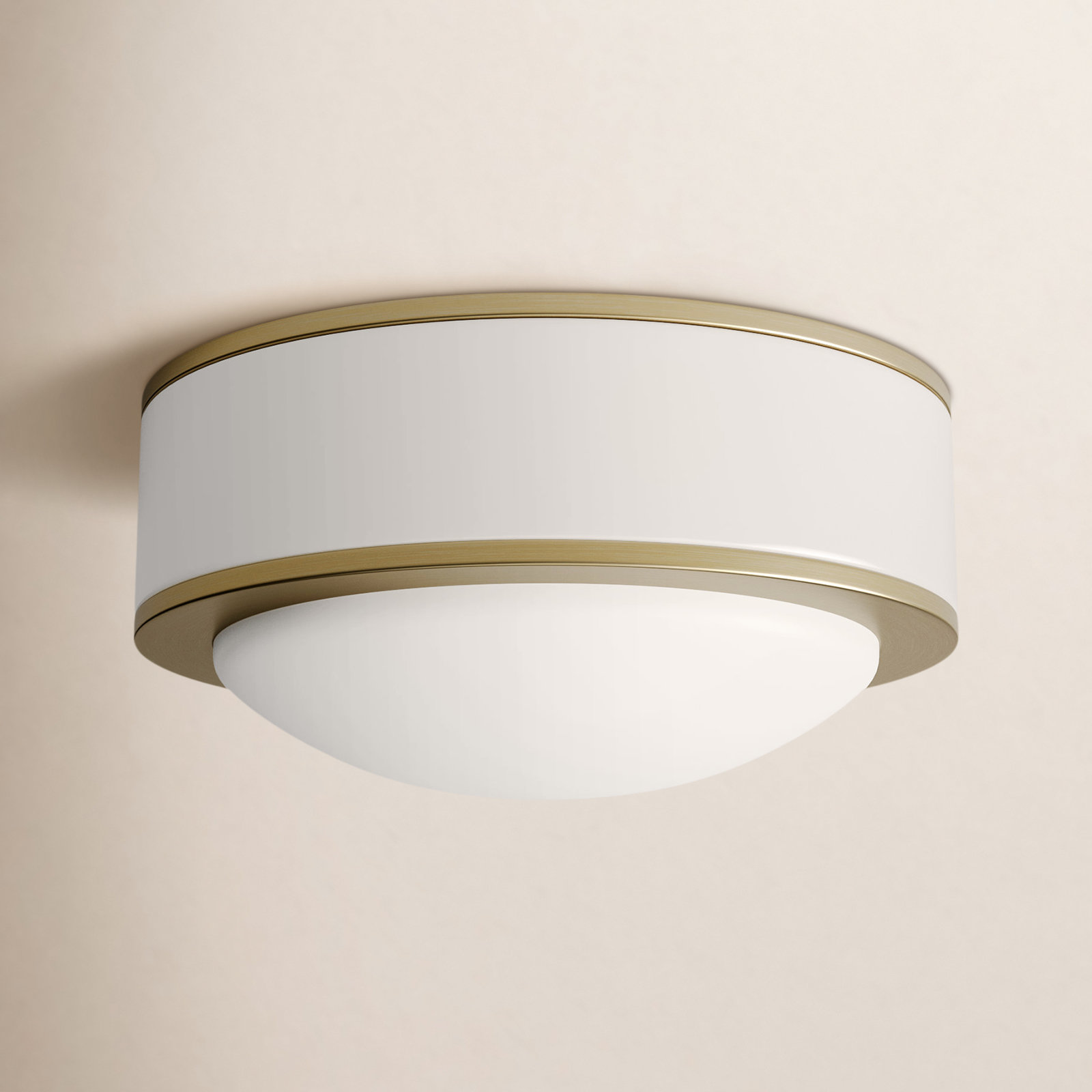 Tegan Single Light LED Flush Mount, Burnished Brass