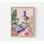 Illustration colorée d'oiseaux et de fleurs - Art mural jardin de colibris