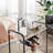 Wine Bottle & Glass Rack Brown+Black