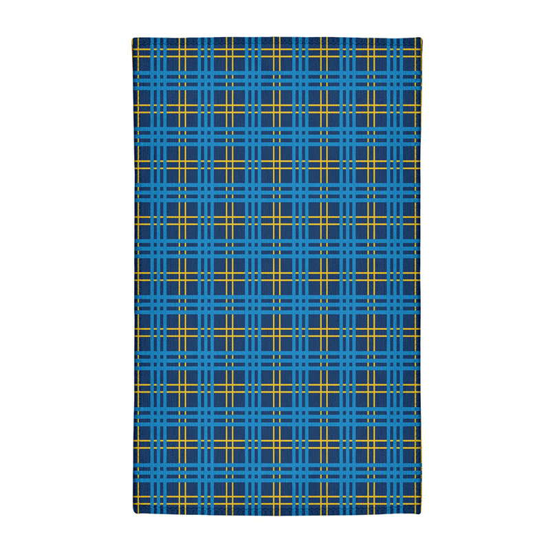 Tapis à carreaux bleu, Rectangle 4 pi x 6 pi