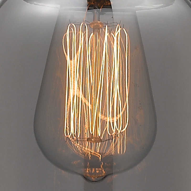 Aditi Bell 1 Light 6" Flush Mount, No Bulb Included, Plated Smoke, Antique Copper