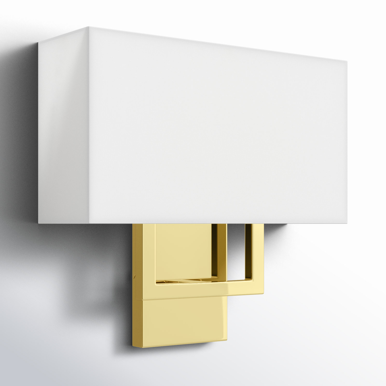 Willow 2 Light Dimmable Corner Wall Light, 11.75" H x 13" W x 3.88" D, Polished Brass