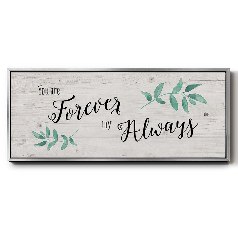 Forever Always- Framed Canvas, 8" H x 20" W