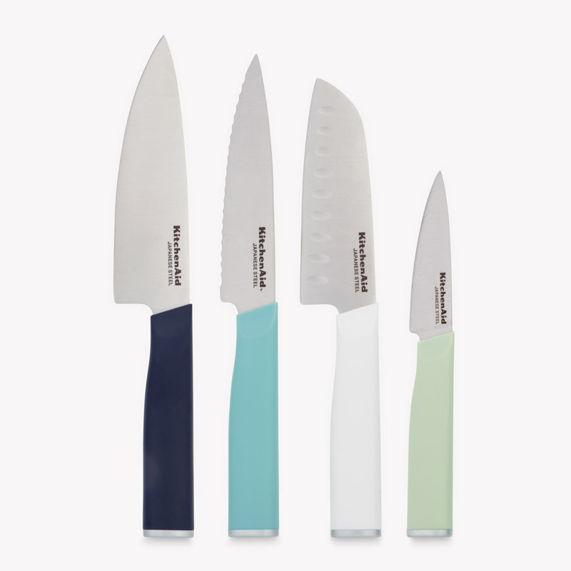 Kitchenaid Classic Chef Knife Set, 4 Piece, Blue Assorted