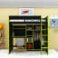 Lit mezzanine avec bureau, garde-robe et lumières RVB-1190226115
