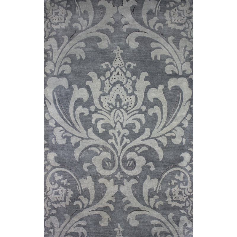 Wiens Wool Damask Indoor Rug, Rectangle 9'6" x 13'