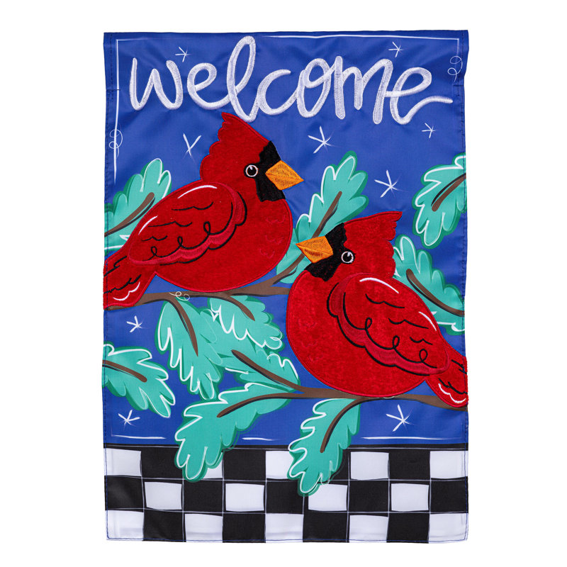 Drapeau de jardin Welcome Winter Friends