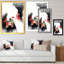 «Black Floral Glam Woman Portrait», reproduction d'art sur toile glam-145460674-145460677