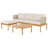 Lejon Outdoor 3-Piece Acacia Wood Rope Woven Conversation Set