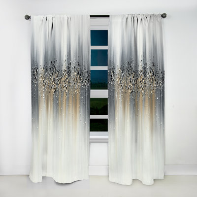 Gentle Grey Serenity - Abstract Blackout Curtain - 1 Panel