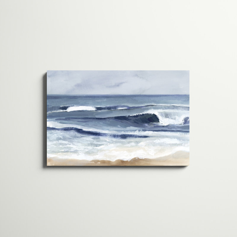 Surf Spray I, H 24 po x l 36 po, Non, Cadre flottant doré