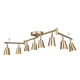51.2" 8 -Light Track Lighting Kit,Matte Brass Adjustable,GU10 Socket Bulbs