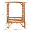 Banc de jardin Outsunny, arche avec pergola et 2 treillis-121103991