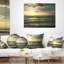 Coussin foncé imprimé plage et vagues au coucher du soleil - Sea & Shore-29485690-29485693