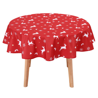 Nappe imperméable et facile à nettoyer avec arbre de Noël et flocon de neige