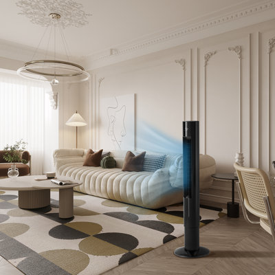 Havato Tower Fans for Home, 43" Standing Floor Fan with Remote, 85° Oscillating Fan, 24 ft/s High Velocity, LED Display | 3 Speeds, 3 Modes, 12H Timer| Whisper-Quiet Bedroom