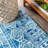 Tybalt Modern Persian Boho Vintage Tribal Blue/Gray Rug-100658959