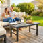 Rectangular Metal Outdoor Coffee Table , 52cm cm W 100cm cm D