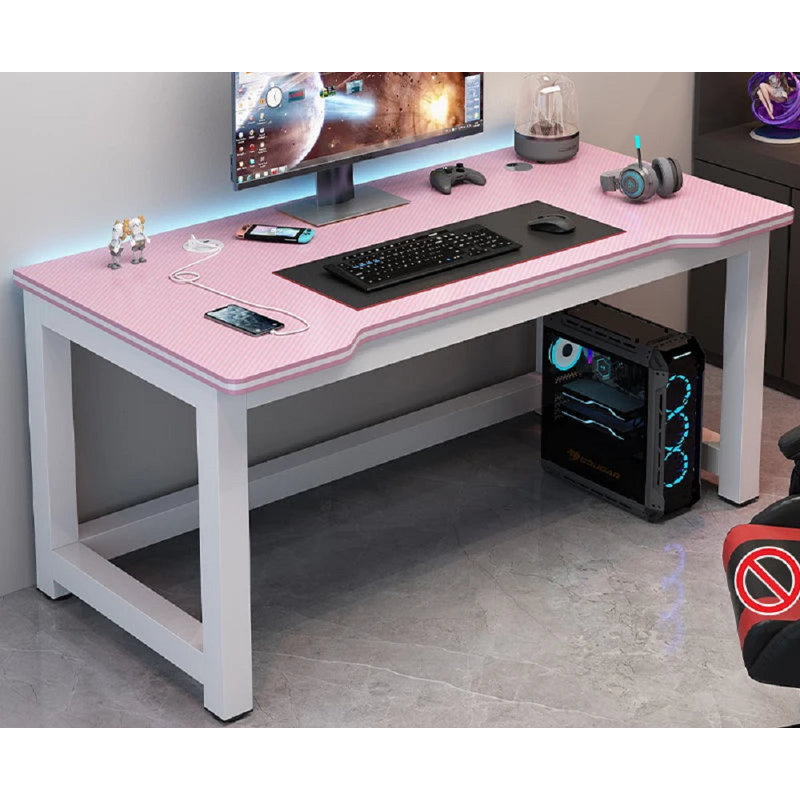 Mylashia Executive Desk, Pink/White