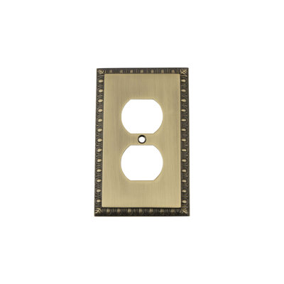 Egg and Dart 1-Gang Duplex Outlet Wall Plate