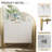 White Modern 2-Door Locker Accent Cabinet With Tapered Metal Feet