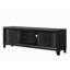 Meuble télé en bois avec console multimédia et tablettes ouvertes-1741313209