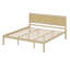 Platform Bed Frame With Headboard, Solid Pine Wood Slat Support - No Box Spring Needed-130557772