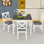 5-Piece Dining Table Set with Compact Table and 4 Upholstered Chairs for Small Spaces