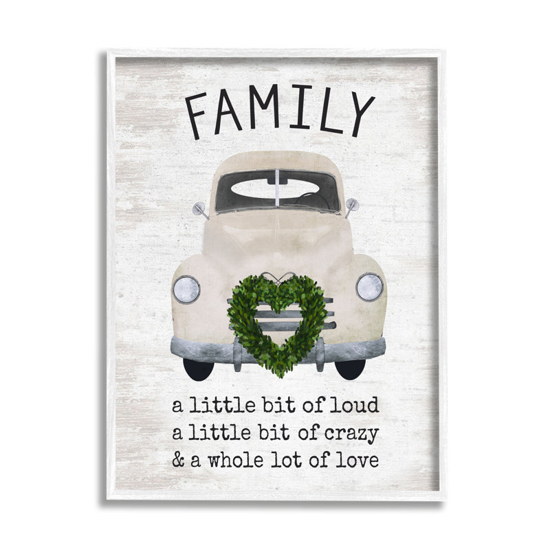 «Wholesome Family», antique, H 14 po x l 11 po x P 1,5 po, Giclée encadrée blanc bord de mer