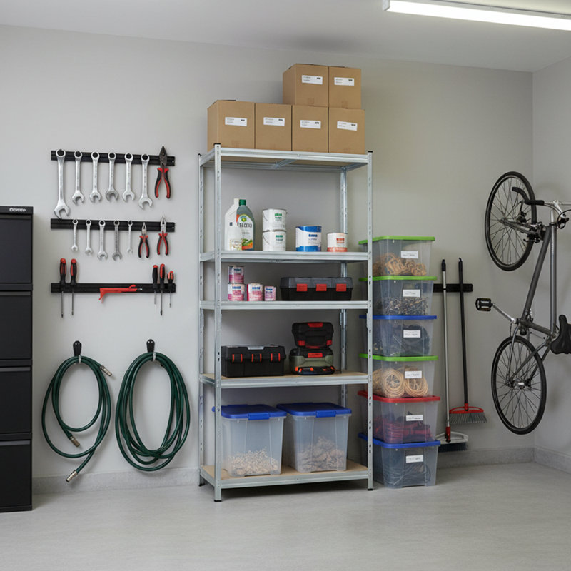90cm W Steel Height -Adjustable Shelving Unit