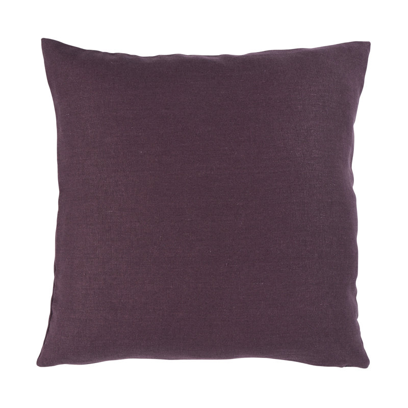 Jumi Stonewashed Linen  Pillow, 20"H x 20"W, Square, Purple