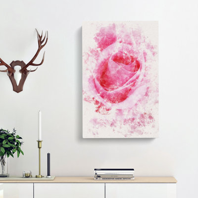 Pink Rose Petals - Wrapped Canvas