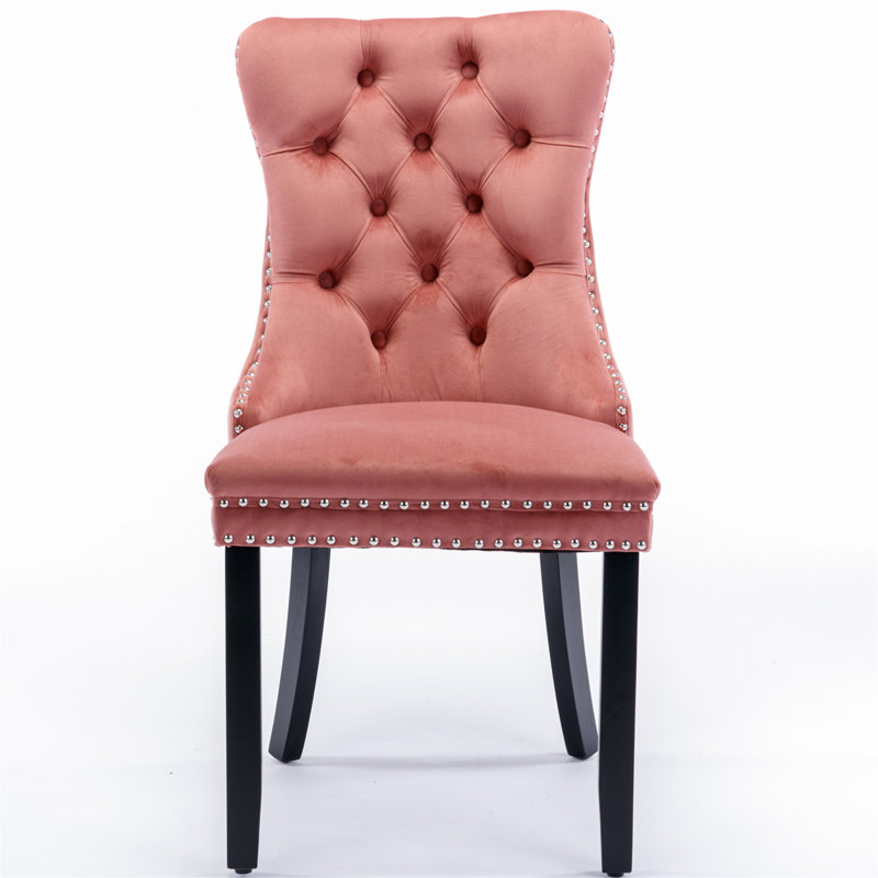 Chaise de salle à manger, Rose, Noir