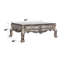 Table basse vintage avec tiroir intérieur doublé de feutre de 40 mm d'épaisseur blanc os