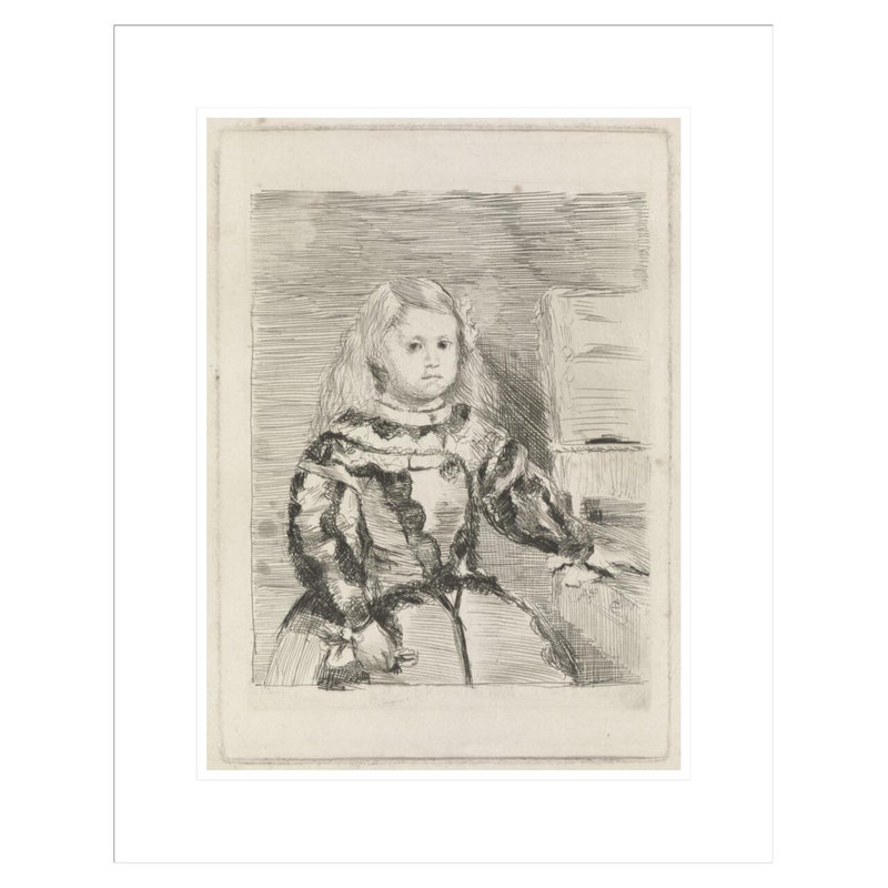 «The Infanta Margarita» par Edgar Degas, impression giclée encadrée, H 21,75 po x l 17,37 po