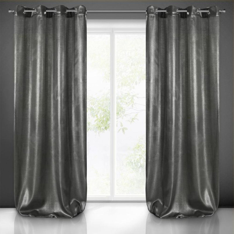 Blackout Curtain Single Panel, Steel