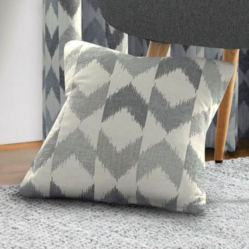 Brezina Geometric Square Throw Cushion, 45 x 45cm, Silver Grey