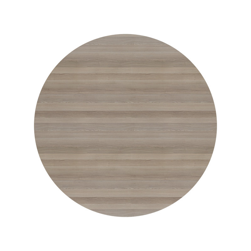 Buariki 110cm Circle Conference Table, Grey Oak