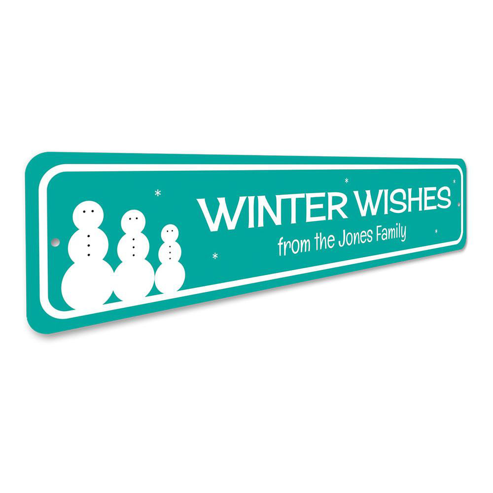 Lizton Sign Shop, Inc Winter Wishes Aluminum Sign | Wayfair