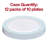 White with Turquoise Blue and Silver Mosaic Rim Round Plastic Dinner Plates (10.25")