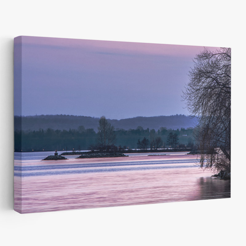 «Evening On The Bay», art abstrait, H 24 po x l 16 po